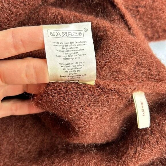 Sezane Women's V-Neck Sweater in Rich Brown - Picture 10 of 11